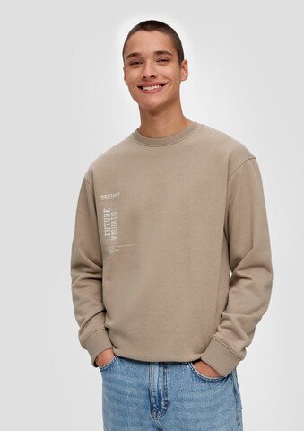 QS Sweatshirt in Beige: Vorderseite