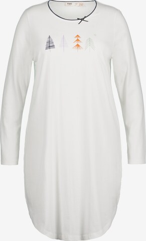 Chemise de nuit Ulla Popken en blanc : devant