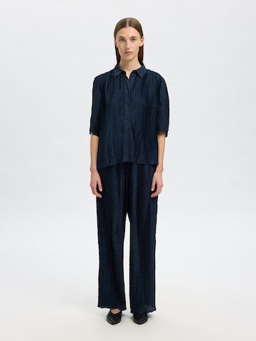 SELECTED FEMME Wide leg Trousers 'SLFELMA' in Blue