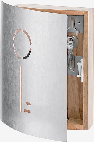 Zeller Present Key Cabinet 'Schlüssel' in Silver: front