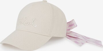 Cappello da baseball di Karl Lagerfeld in bianco: frontale