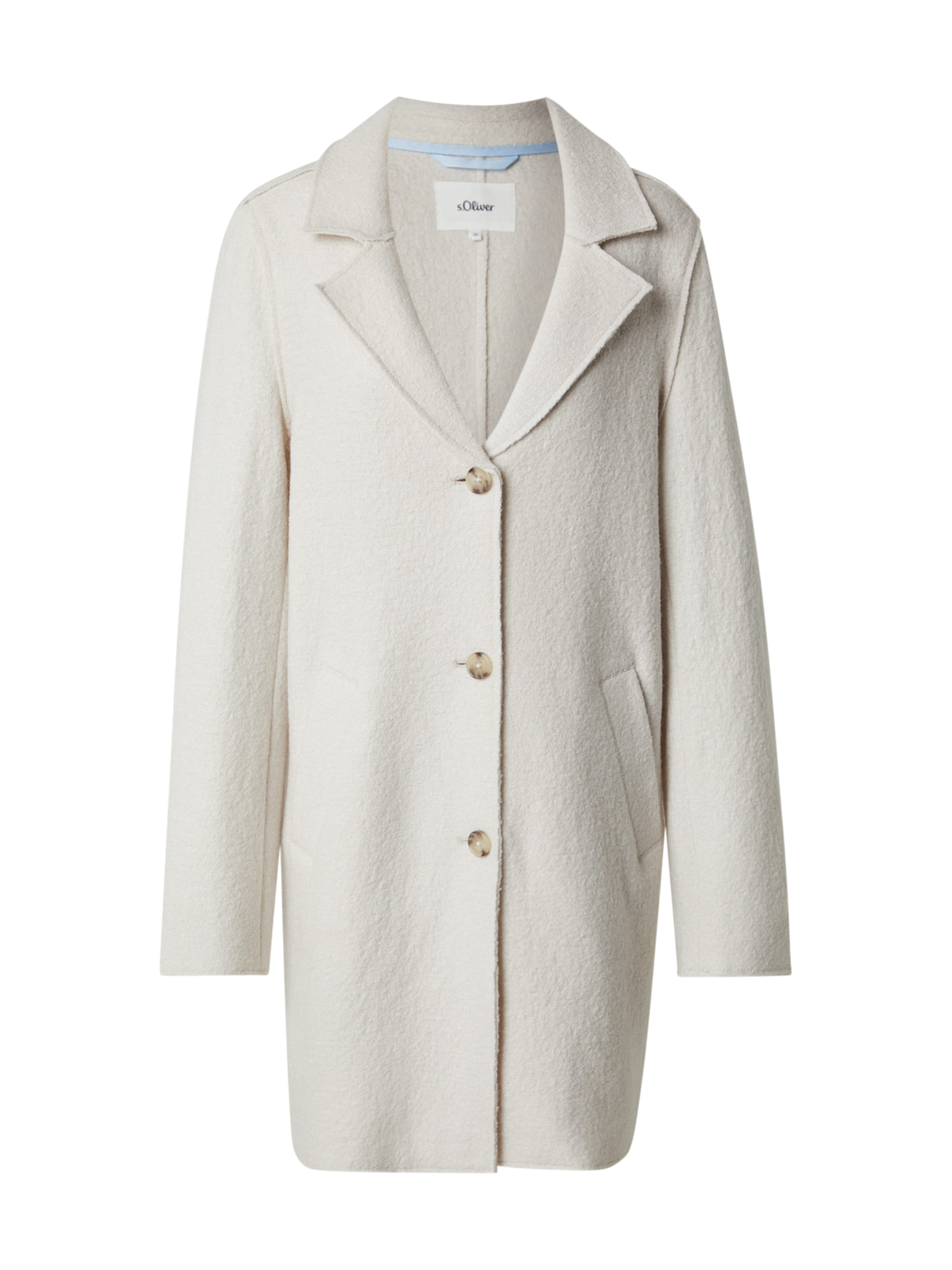 Cappotto di mezza stagione di s.Oliver in bianco: frontale