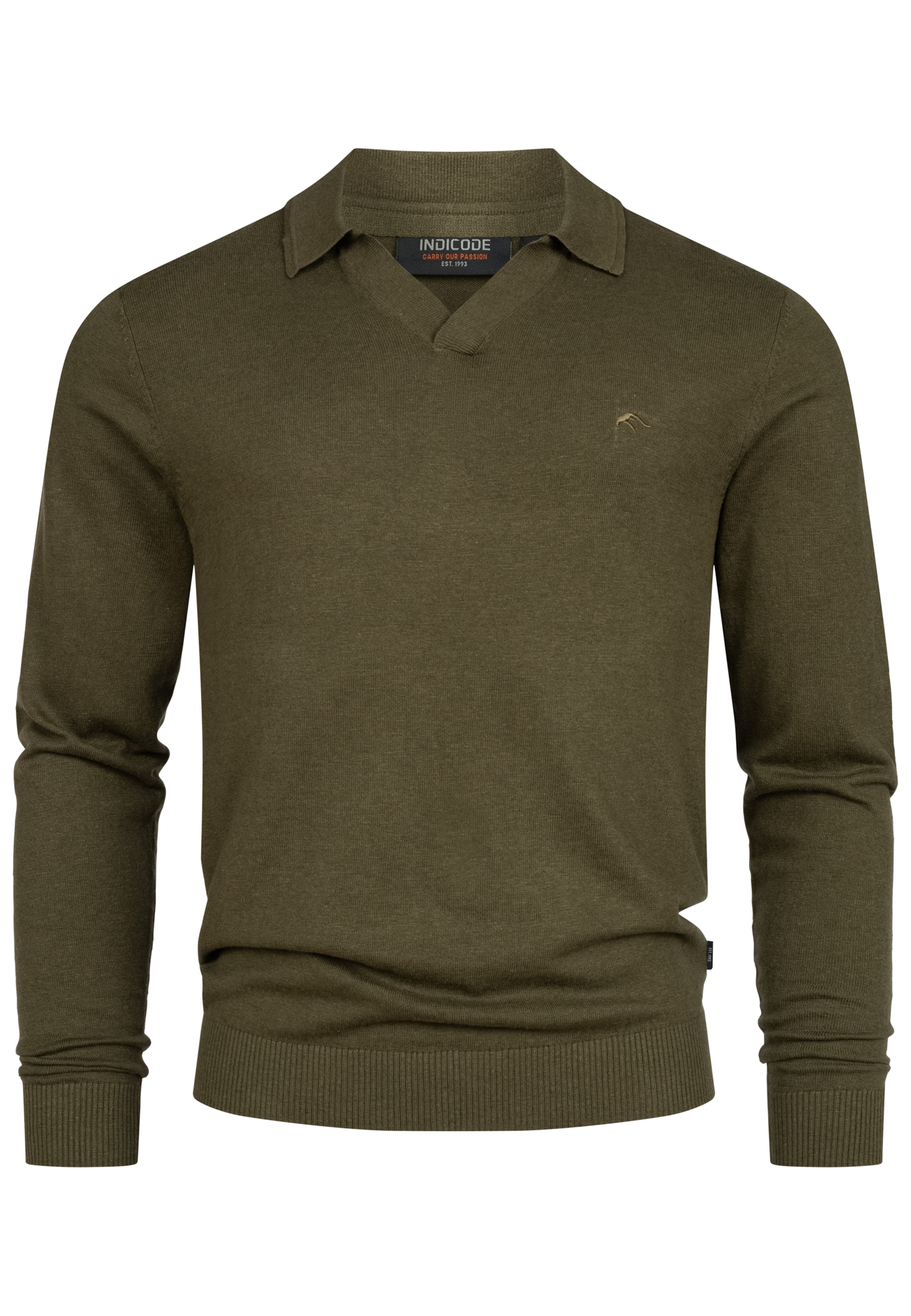 INDICODE JEANS Pullover 'Hagen' in Grün: Vorderseite