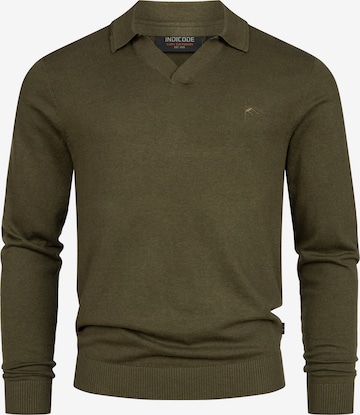 INDICODE JEANS Pullover 'Hagen' in Grün: Vorderseite