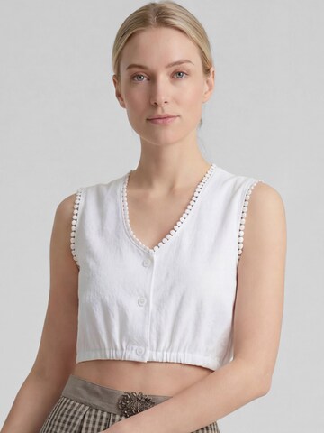 Blouse folklorique 'Kandis' SPIETH & WENSKY en blanc : devant