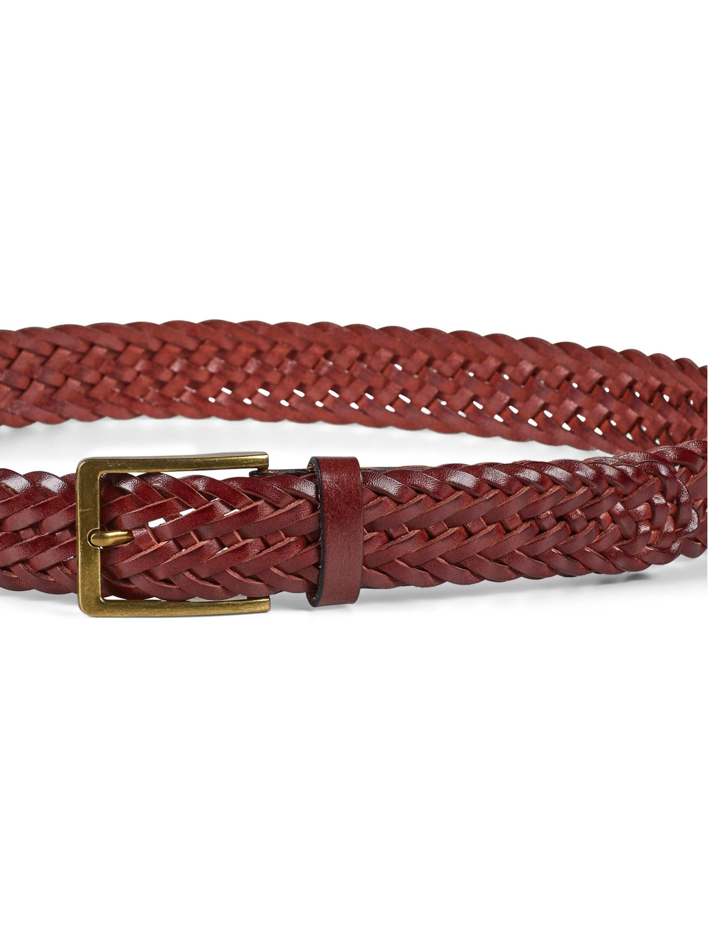 Howard London - Cinturón 'Braided Leather Belt Andrew Light Brown' en marrón