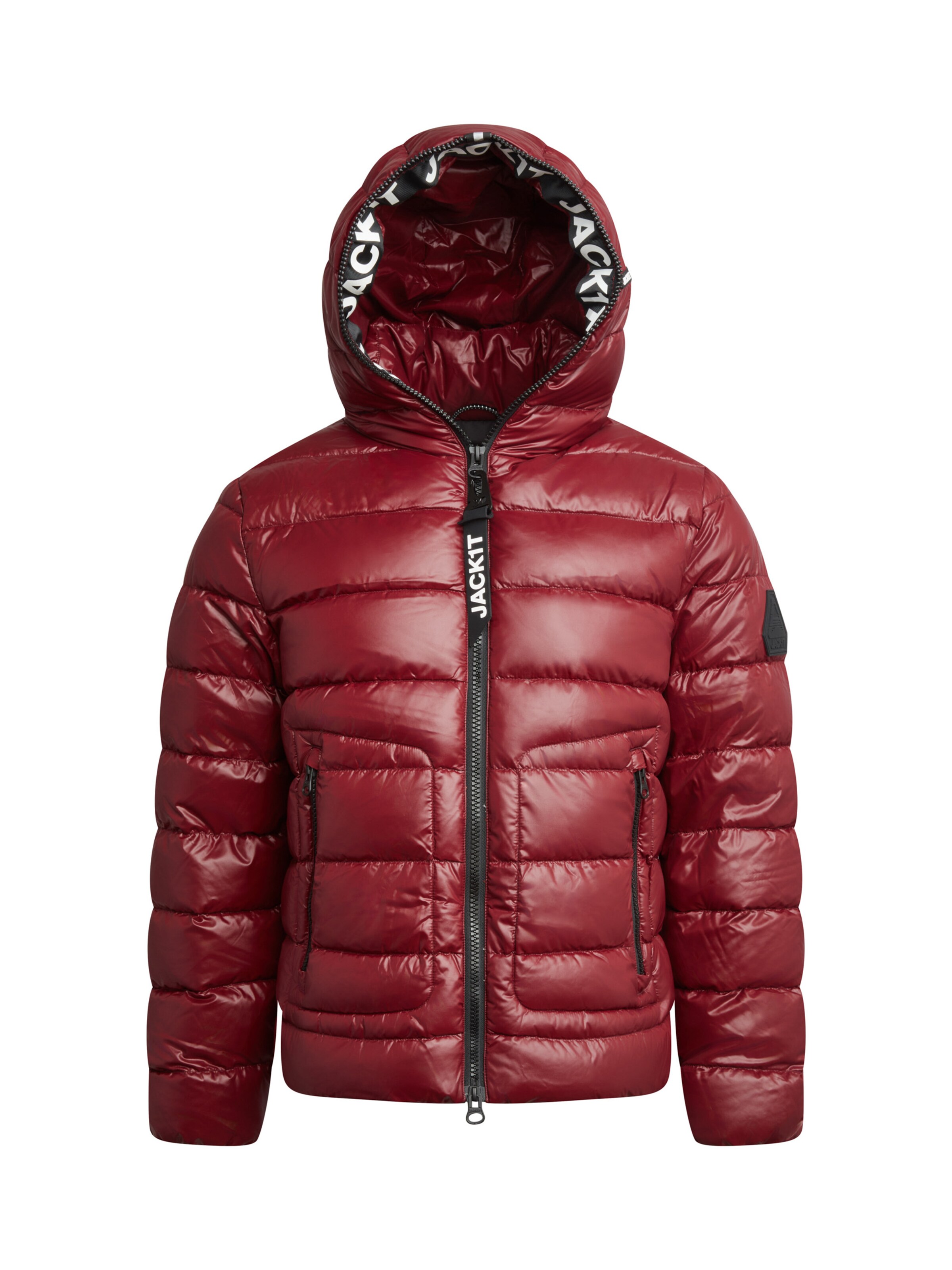 Giacca per outdoor ' R4D Tramline Puffer Racer Matt ' di JACK1T in rosso: frontale