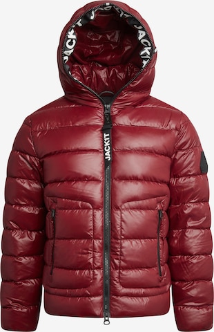 Giacca per outdoor ' R4D Tramline Puffer Racer Matt ' di JACK1T in rosso: frontale