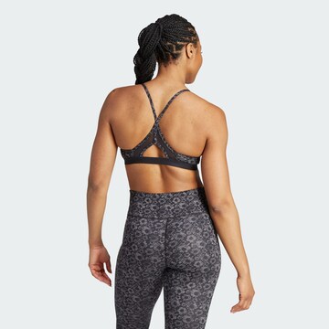 juoda ADIDAS PERFORMANCE Biustjė Sportinė liemenėlė 'Aeroreact Light-Support Floral Print'