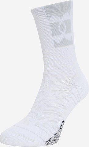 UNDER ARMOUR Sports socks 'Playmaker' in White: front