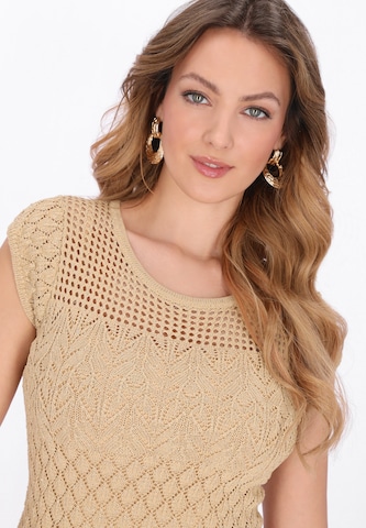 Robe 'Festive' faina en beige