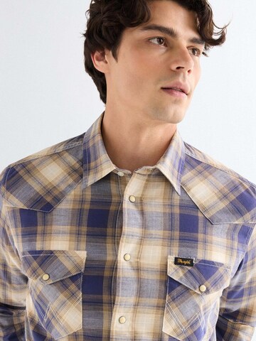 WRANGLER Regular Fit Hemd 'Western Indigo'‌‌‌‌‌‌ in Beige