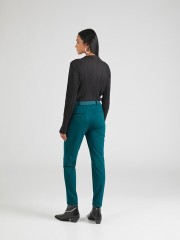 BRAX Slim fit Pleated Pants 'Maron' in Green