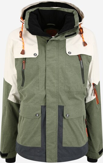 ICEPEAK Jacke 'Keeton' in dunkelgrau / oliv / weiß, Produktansicht