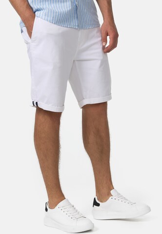 INDICODE JEANS Regular Chino trousers 'Creel' in White