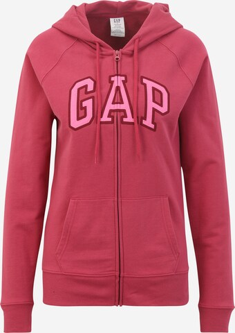 Gap Tall Zip-Up Hoodie in Pink: front