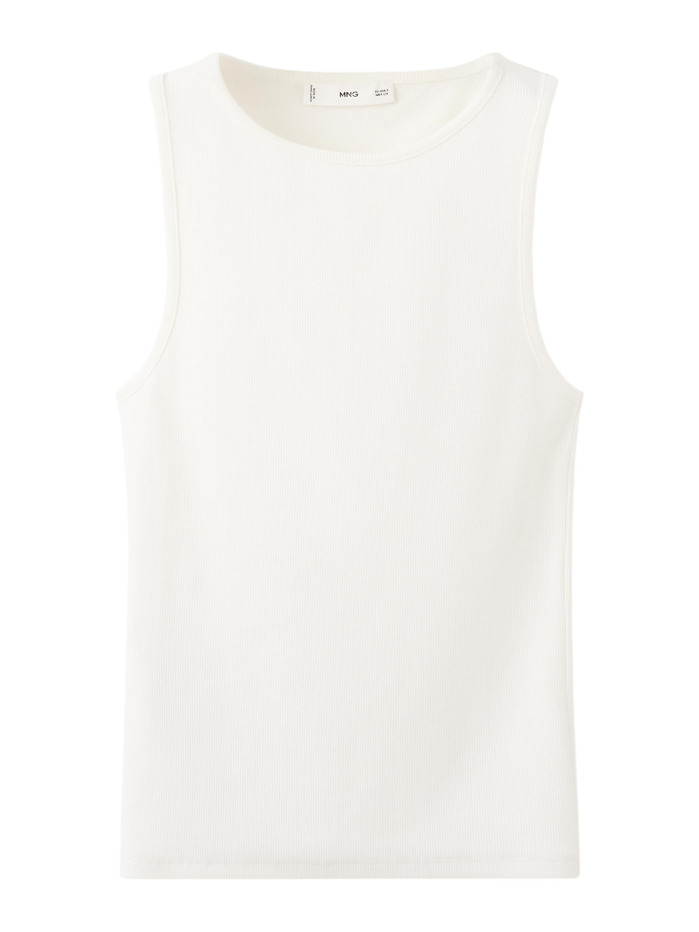 MANGO Top 'BONI' in Wit: voorkant