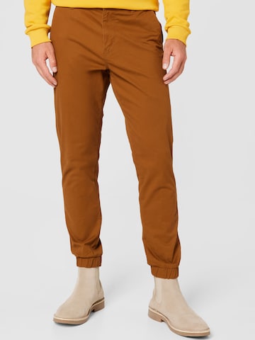 Only & Sons - Tapered Pantalón chino 'Cam' en marrón: frente