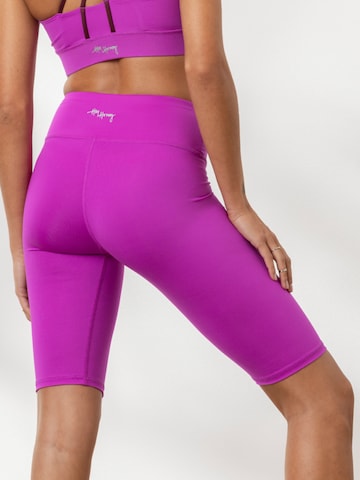 Hey Honey Skinny Leggings 'Biker' in Purple