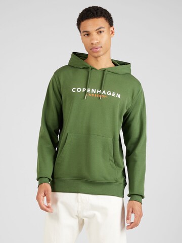 Lindbergh Sweatshirt 'Copenhagen' in Green: front
