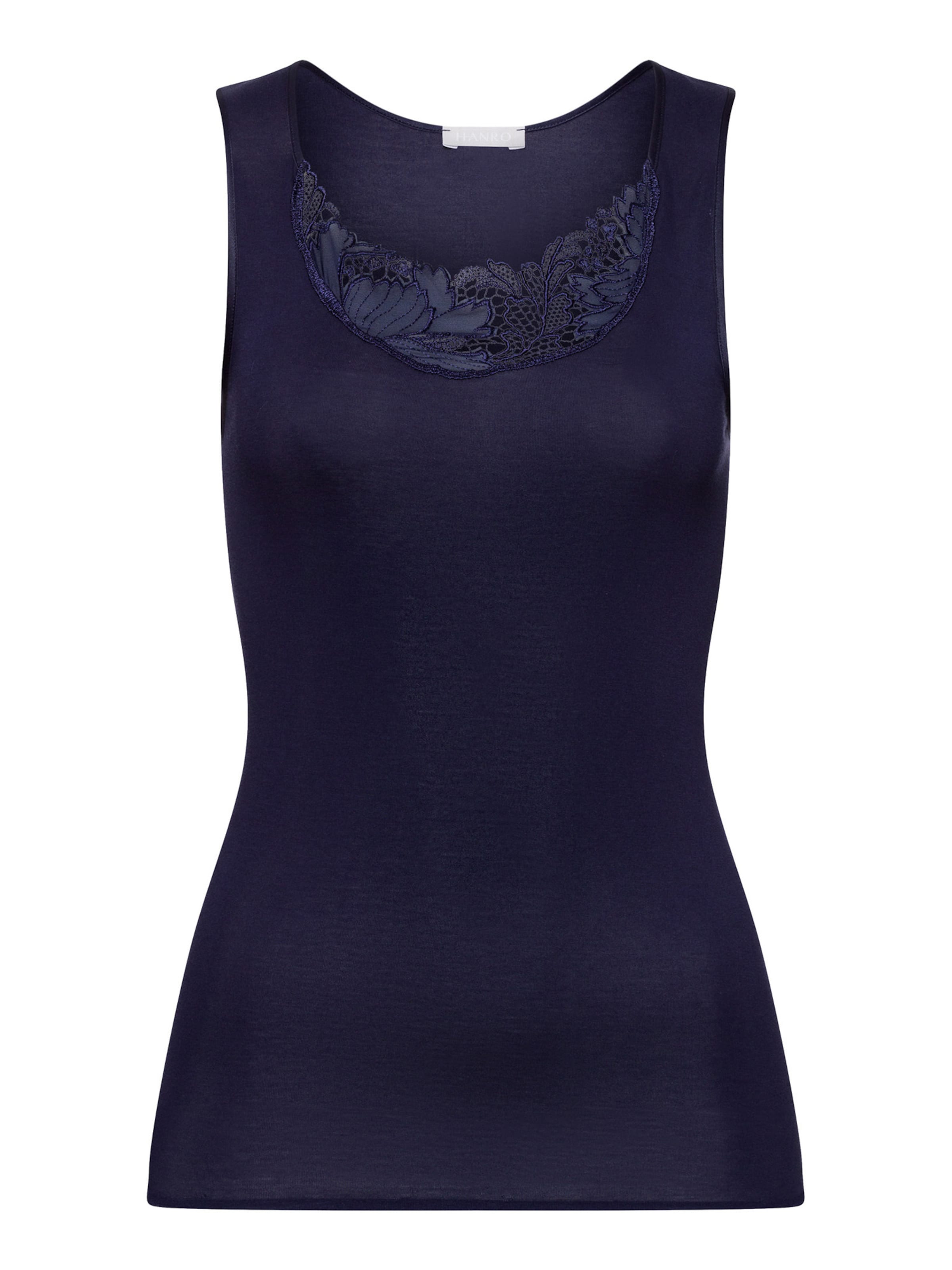 Hanro - Top 'Anne' em azul: frente