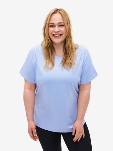 Active by Zizzi Performance Shirt in Blue: front