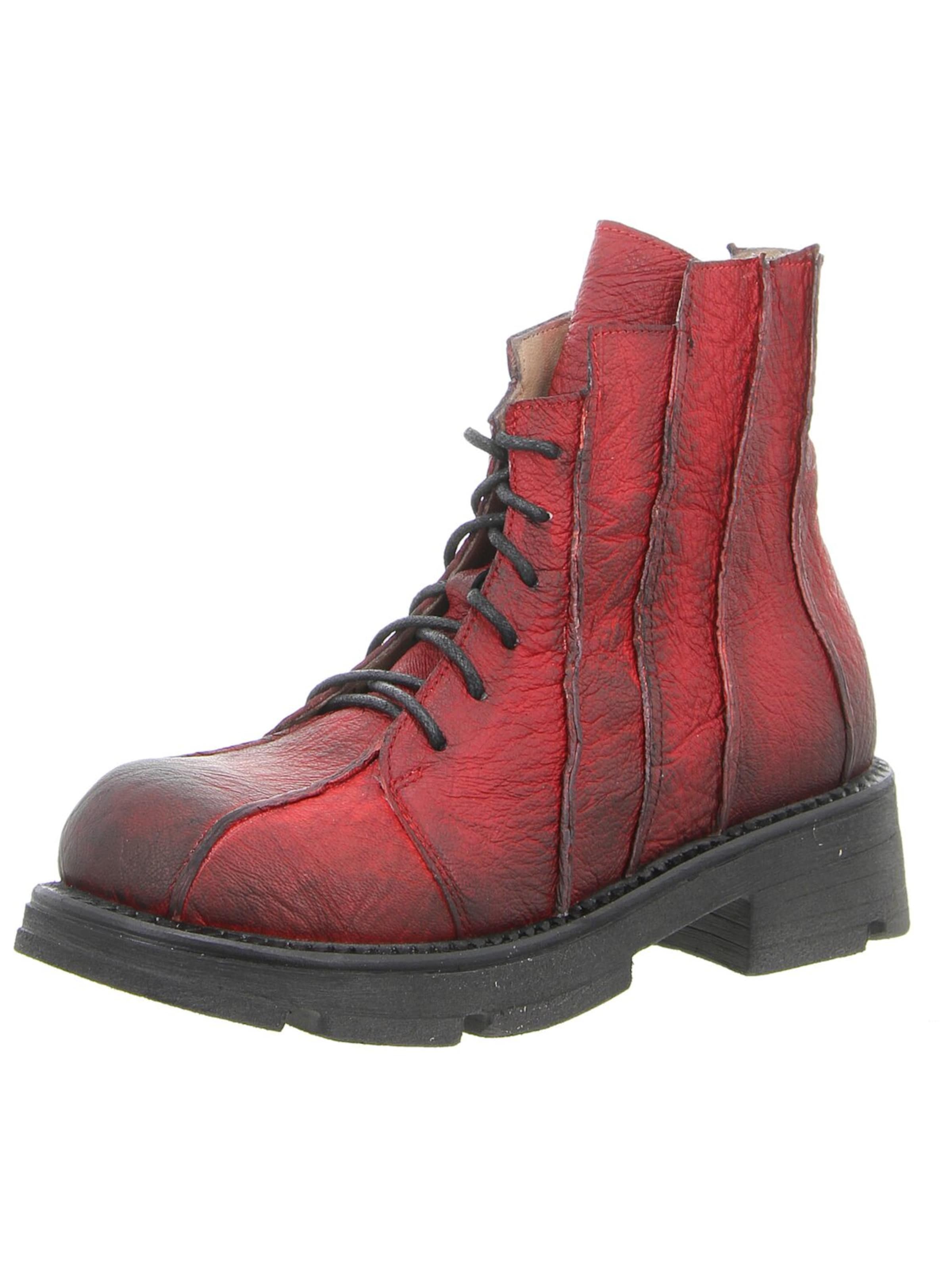 Papucei Lace-Up Boots 'Damen Stiefelette SETURRY RED Echt Leder in rot' in Red: front