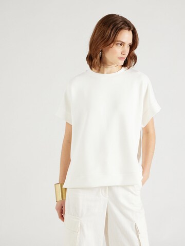 Sweat-shirt Rich & Royal en blanc : devant