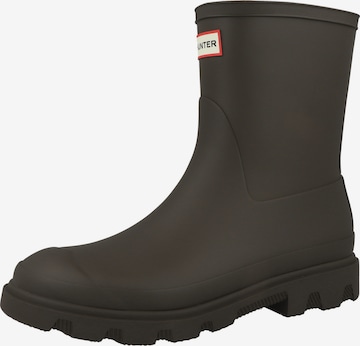 Bottes en caoutchouc HUNTER en marron : devant