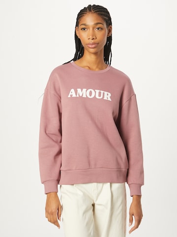 Sweat-shirt 'Francesca' ABOUT YOU en rose : devant