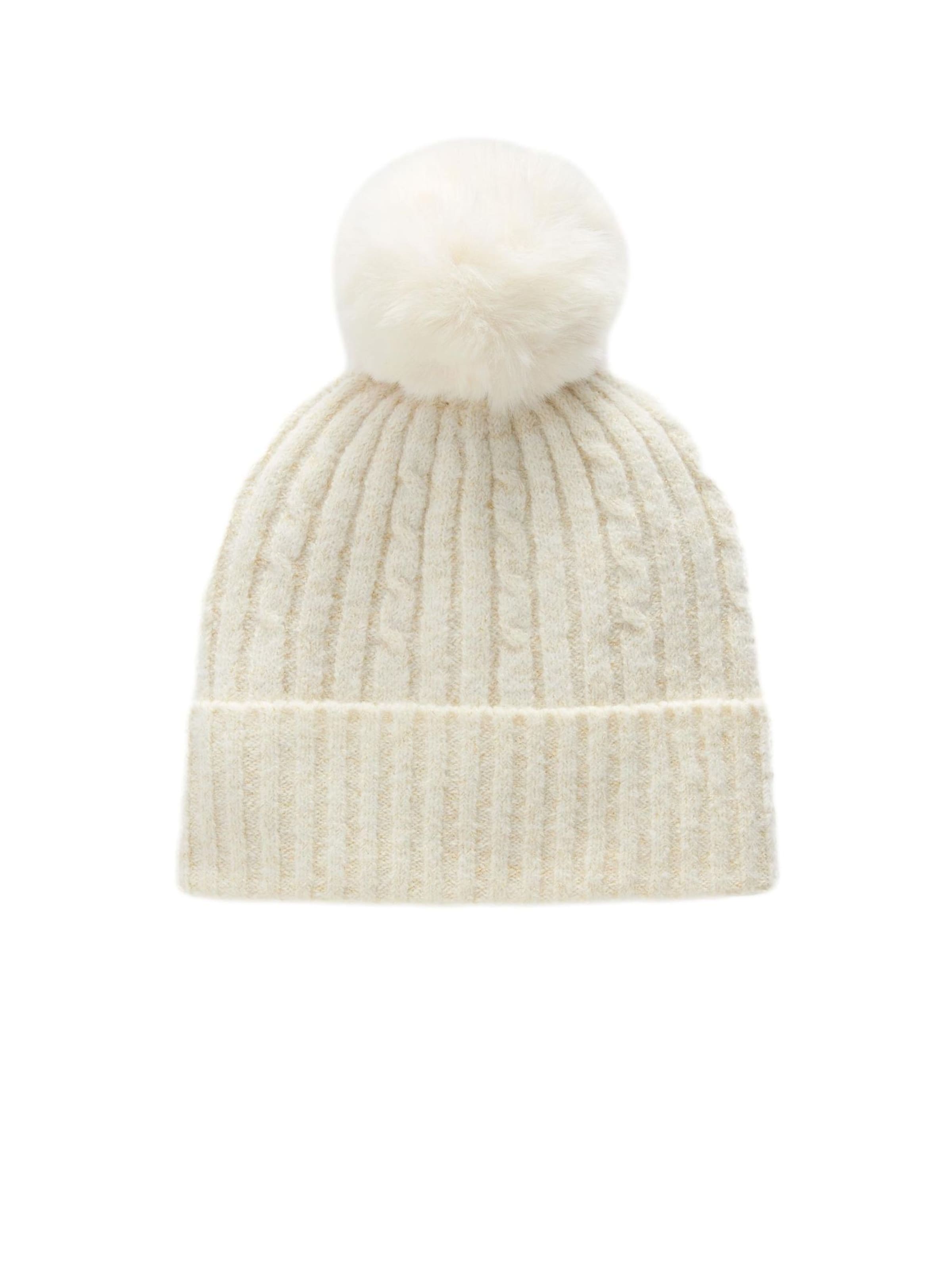 Next Beanie in Beige: front