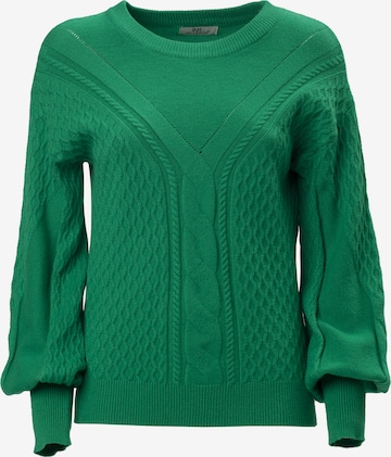 Pullover di Influencer in verde: frontale