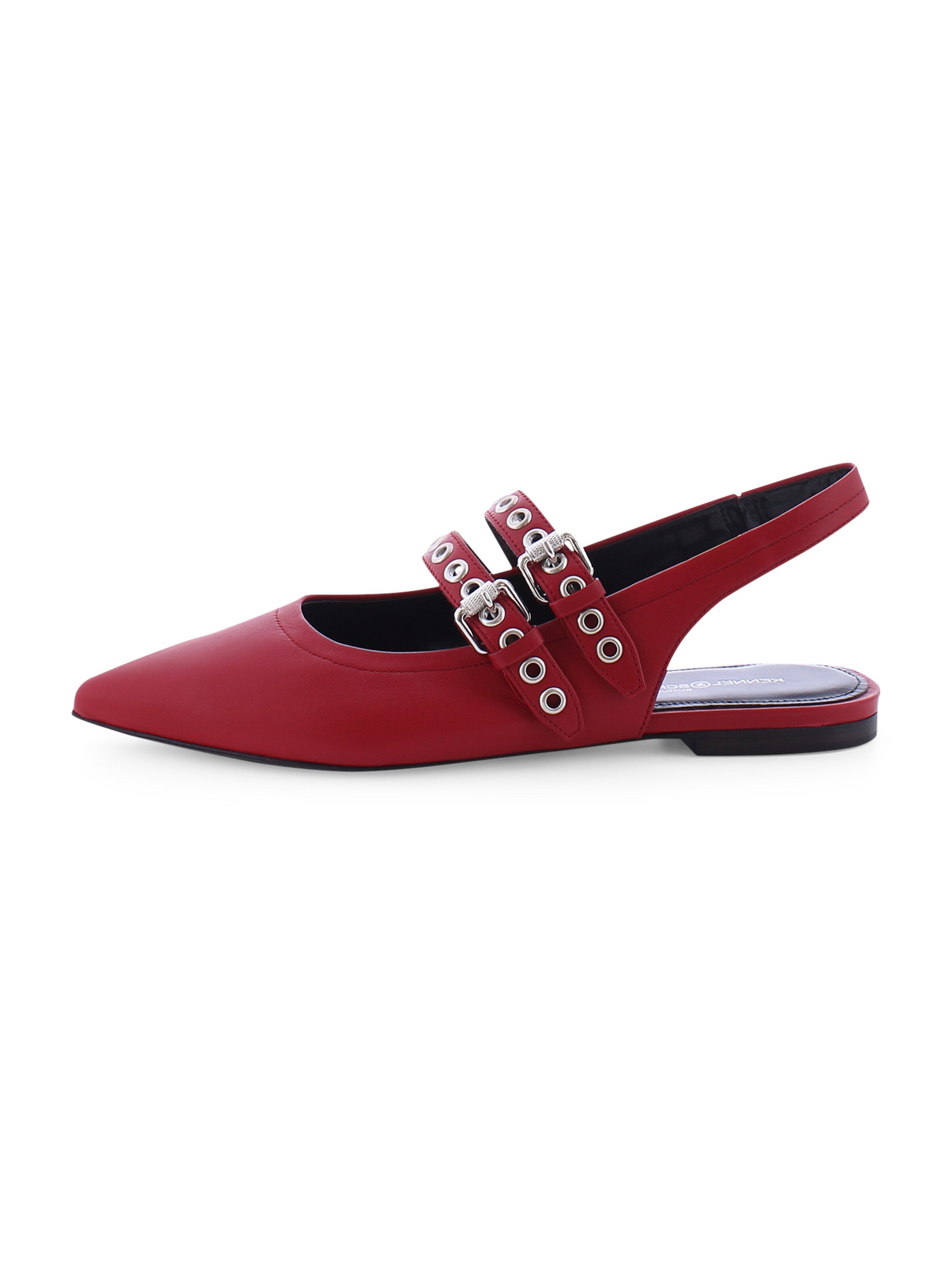 Kennel & Schmenger Ballerina met riempjes 'Greta' in Rood: voorkant