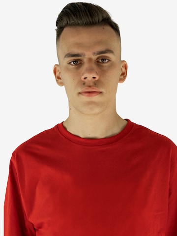 Qualle Shirt 'Basic Respekt' in Red