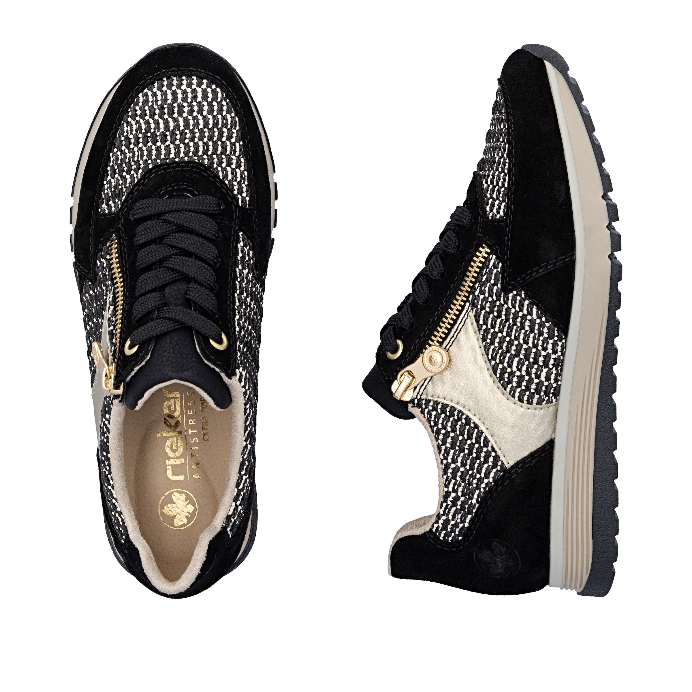 Baskets basses Rieker en noir