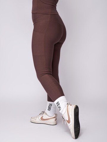 Fortex Fitness Skinny Leggings 'Essential Leggings' in Brown