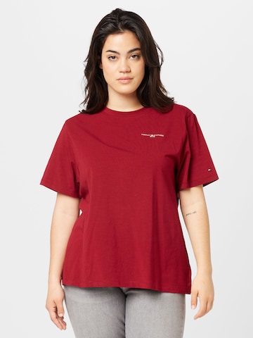 Tommy Hilfiger Curve T-Shirt in Rot: predná strana