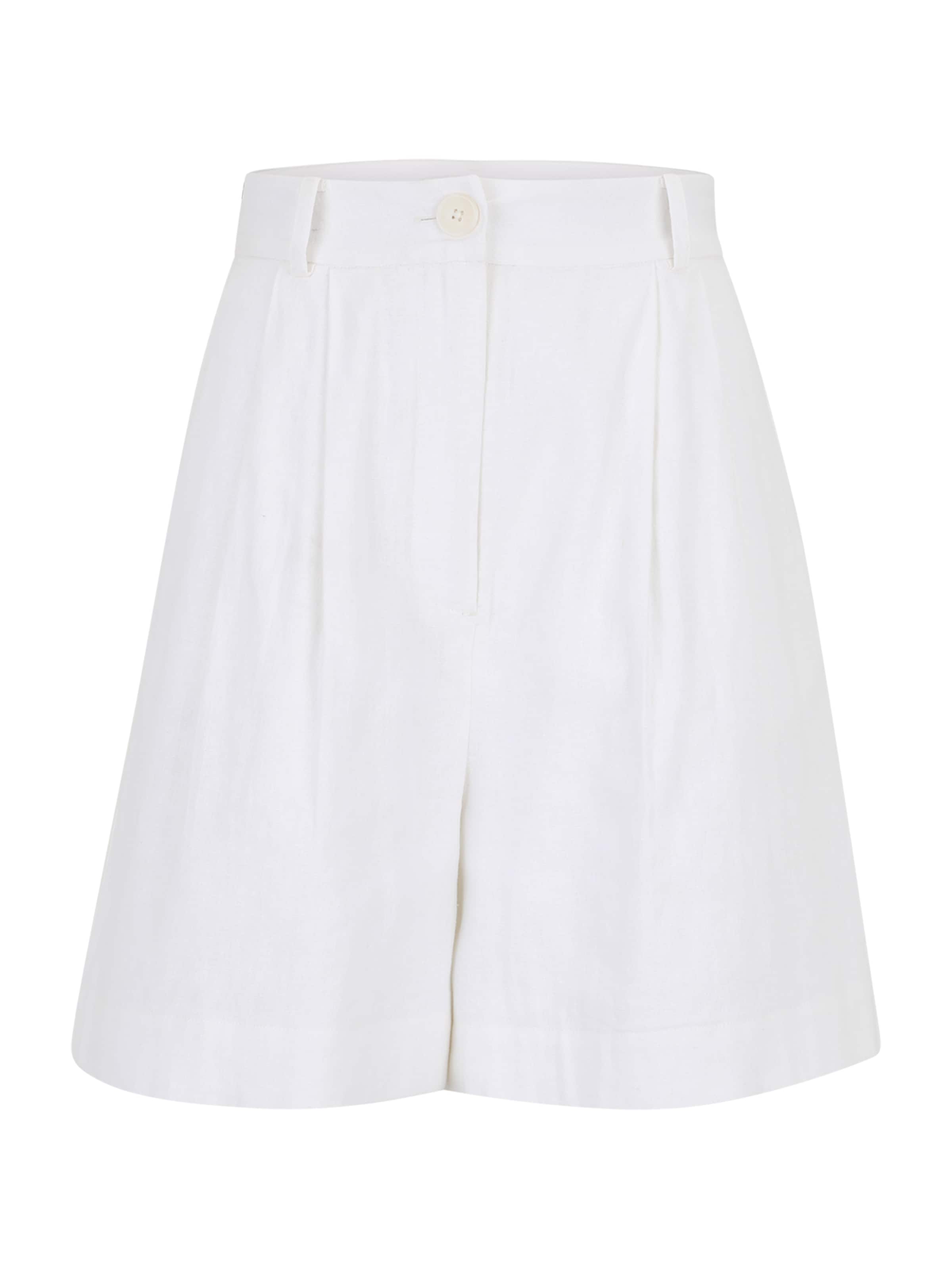 Guido Maria Kretschmer Women tavaline Voltidega püksid 'Samira', värv valge: eest vaates