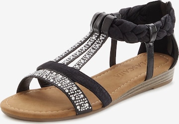 LASCANASandale - crna boja: prednji dio