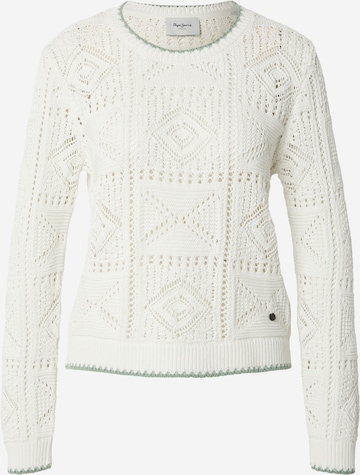 Pepe Jeans Sweter 'Kas' w kolorze biały: przód