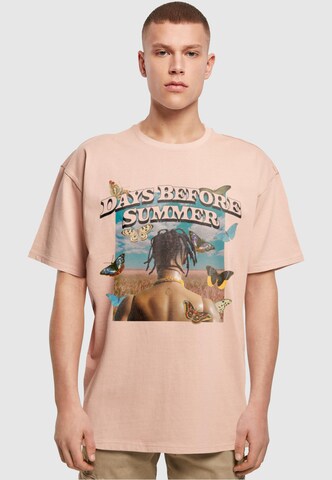 MT Upscale Футболка 'Days Before Summer' в Ярко-розовый: спереди