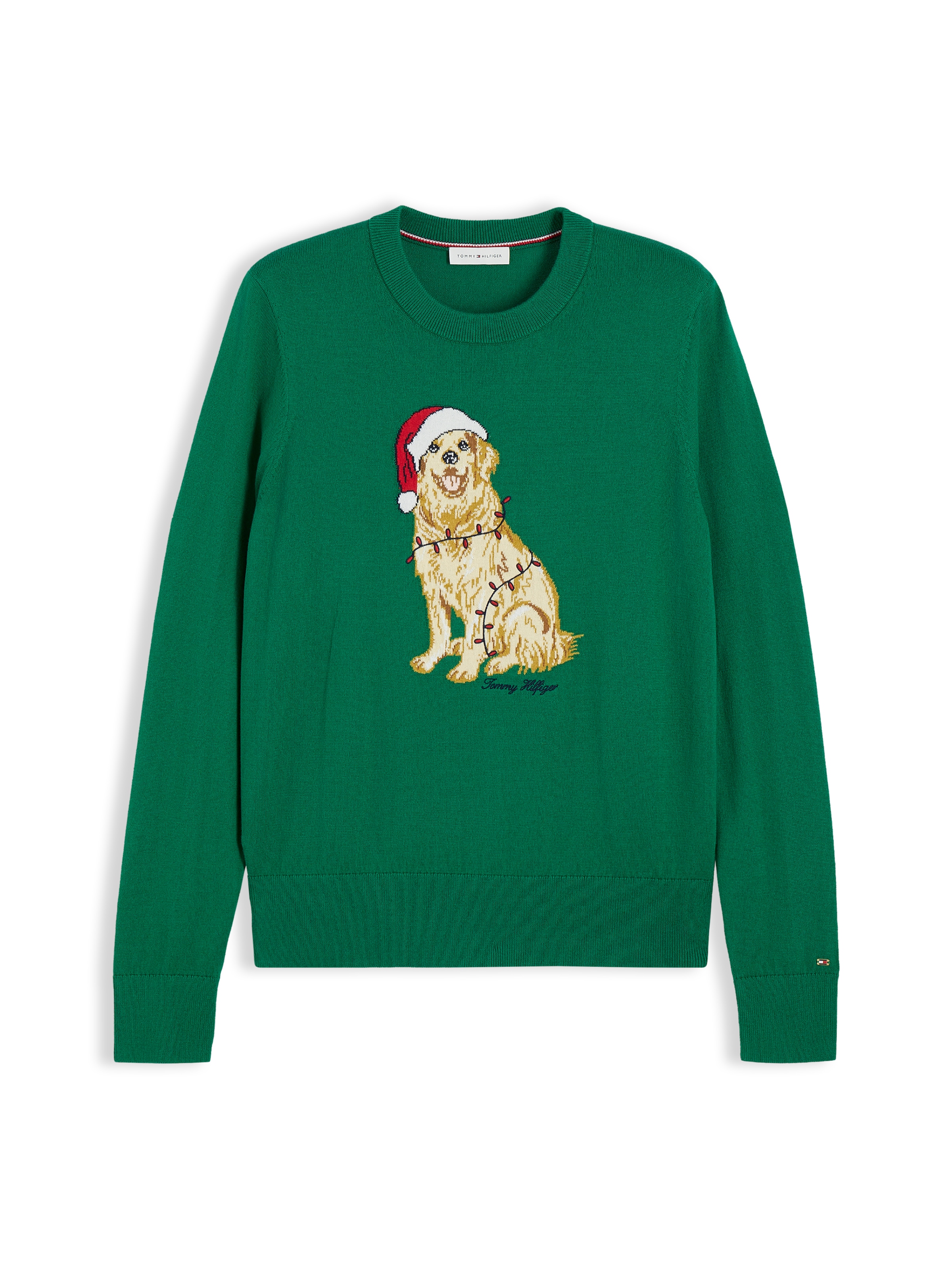 Pulover de la TOMMY HILFIGER pe verde: față