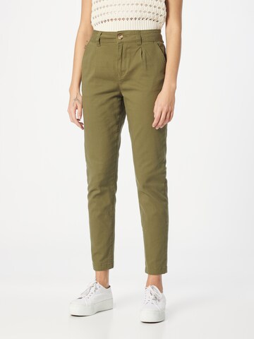 NEW LOOK Regular Bandplooi jeans in Groen: voorkant