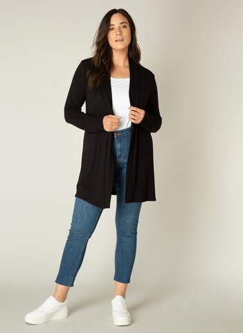 BASE LEVEL CURVY Knit Cardigan 'Ayla' in Black