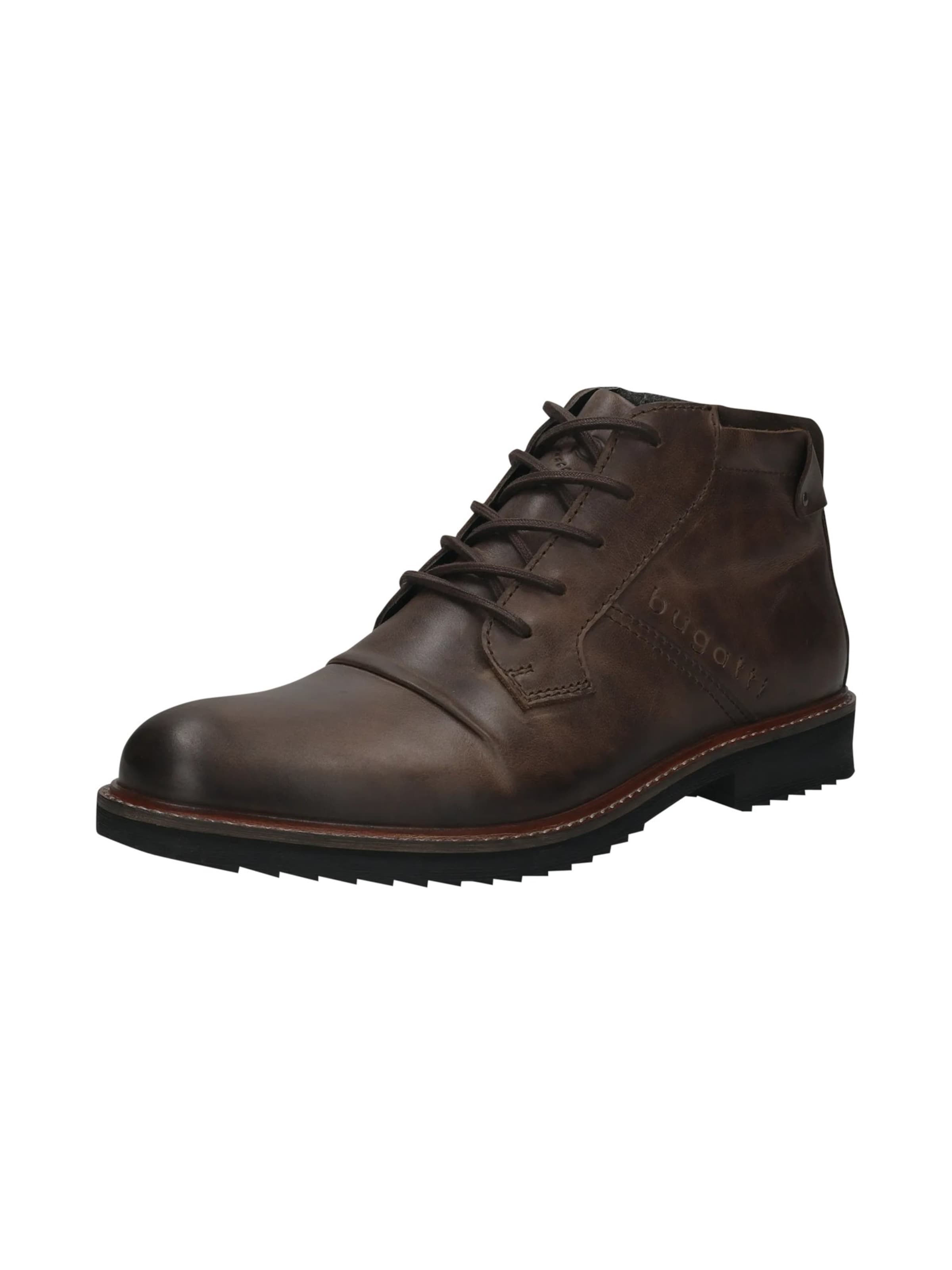 Bocanci cu șireturi de la bugatti pe maro: față