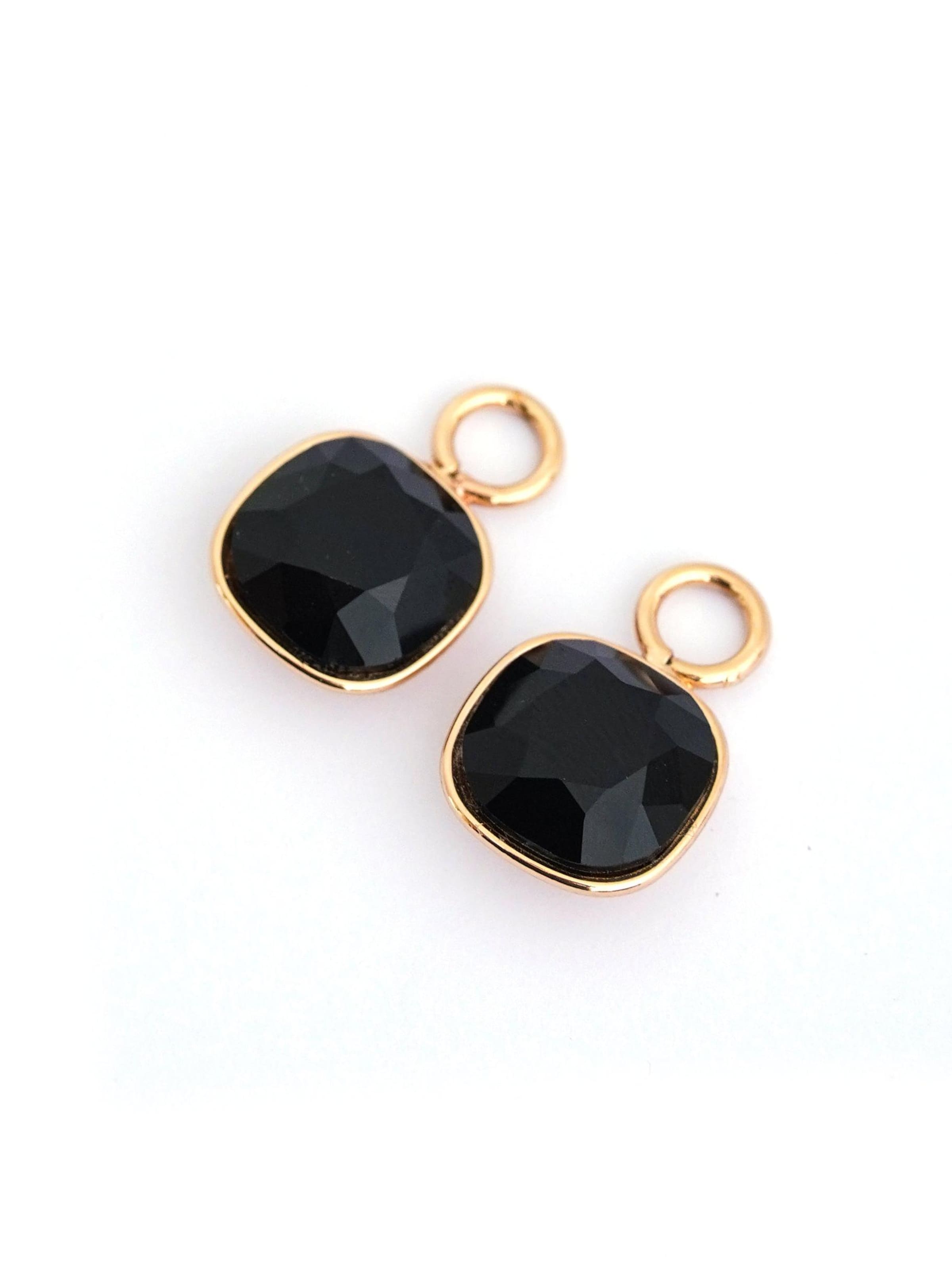 Secret Stones Earrings '2in1 black perfection' in Gold