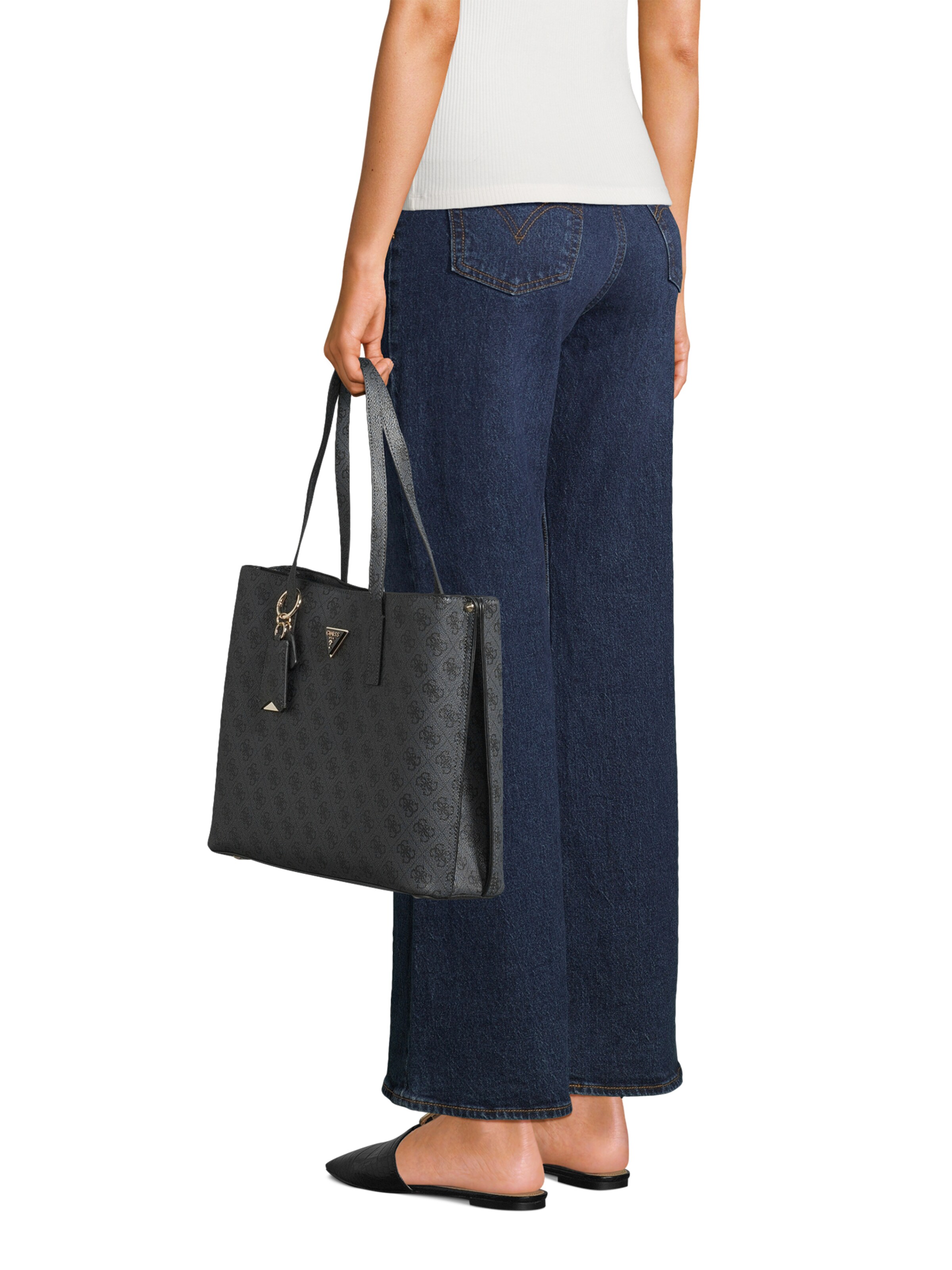 GUESS Shopper 'MERIDIAN II GIRLFRIEND TOTE' in Grey: front