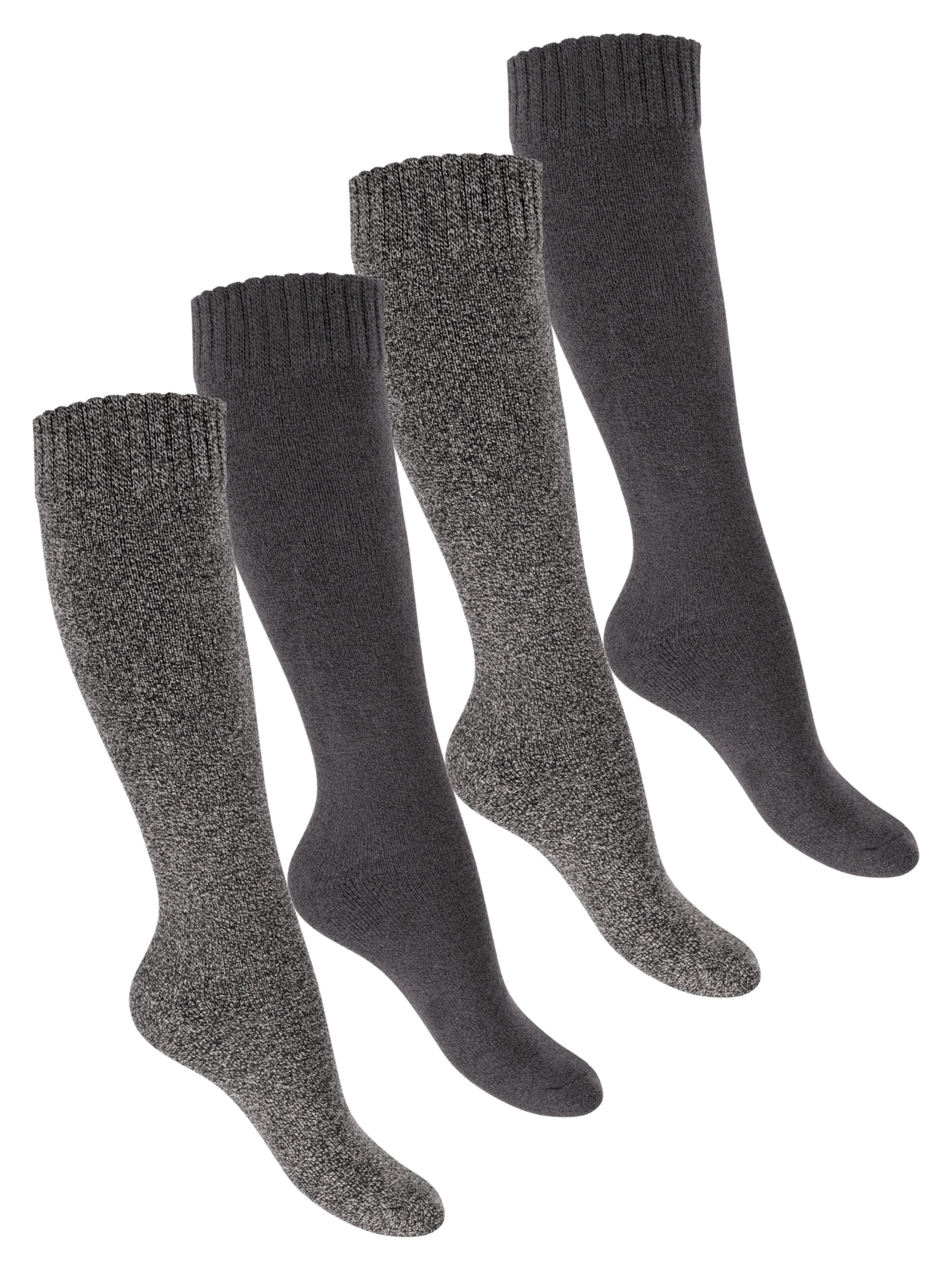 footstar Knee High Socks 'Winter Comfort' in Grey: front