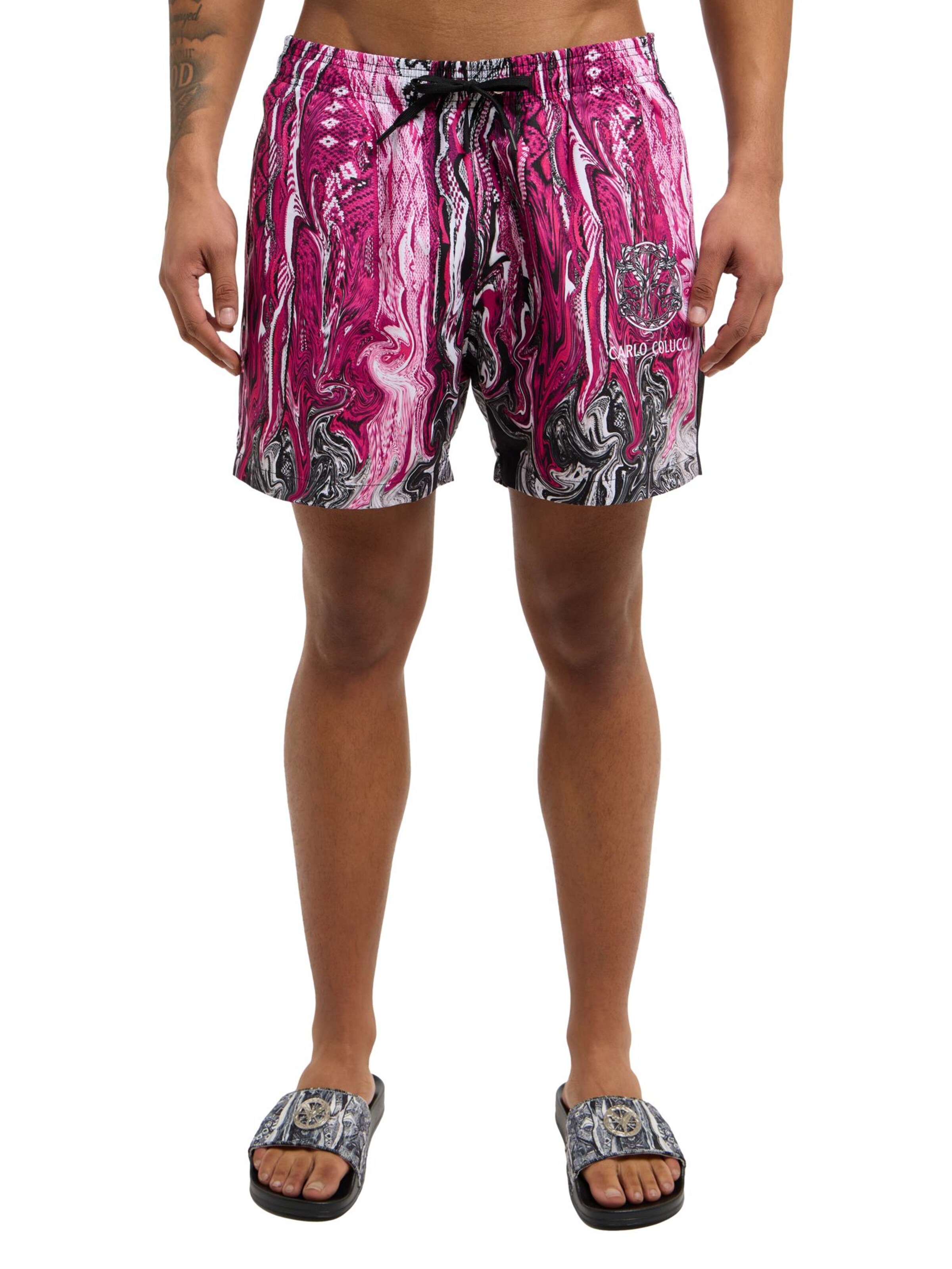 Carlo Colucci Regular Hose 'Demaku' in Mischfarben: Vorderseite