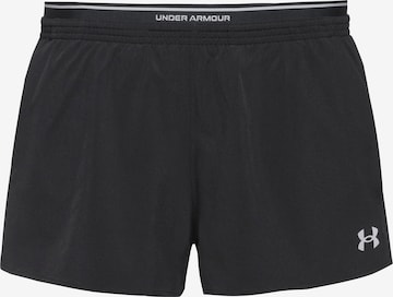 UNDER ARMOUR Regular Workout Pants in Black: front
